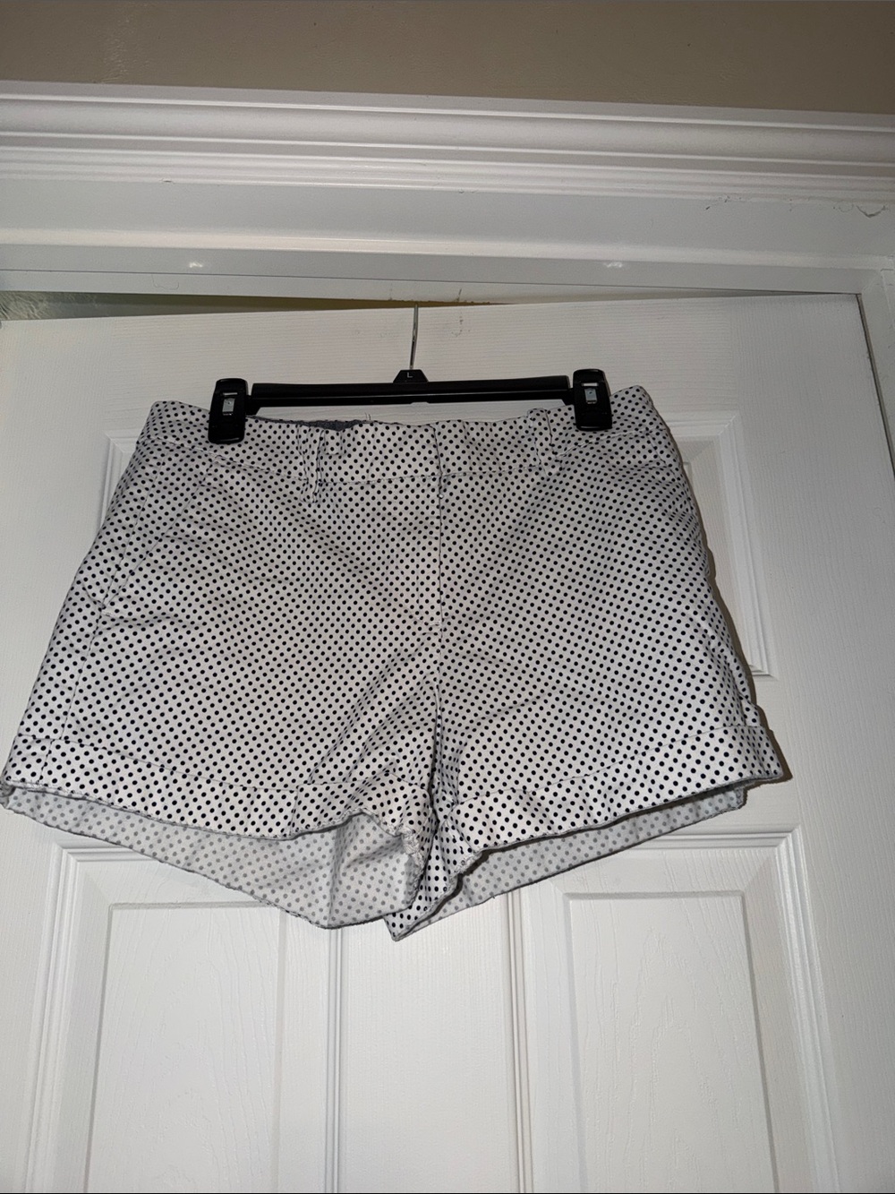Nautica White Shorts with Black Polka Dots